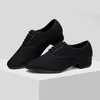 Men Modern Standard Tap Dance Shoes Soft Soled Professional Heathable Latin Sports Sneakers Square Platform Dancing