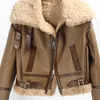 Womens Fur Faux BLUENESSFAIR Winter Jacket Women Genuine Leather Natural Real Coat Double Faced Merino Sheep Thick Warm Fashion 220929