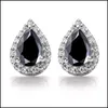 Boucles d'oreilles Stud Stud 925 Design Pear Cut 0.5Ct 4 6Mm Bleu Moissanite Vvs Fine Jewelry Diamond Boucle d'oreille pour Womenstud Drop Delive Bdesybag Dhepo