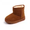 Boots Girls Snow Boots Unisex Children's Shoes Winter Boys Thick Plush Shoes Solid Girls Warm Shoes Kids Short Martin Boots Student T220928