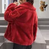 Pelliccia da donna M Teddy Bear Real Coat Donna Inverno Tosatura delle pecore Giacca da donna in agnello spessa calda 2022 Plus Size Donna di lusso Parka