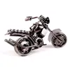 Dekorativa föremål Figurer 14cm Motorcykelmodell Retro Motor Figur Metall Decoration Handgjorda järn Motorcykel Prop Vintage Home Decor Kid Toy 220928