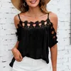 Women's Blouses Fashion Off Shoulder Shirt Women 2022 Summer Top Halter Lace Blouse Female Casual Shirts Loose Camisetas Verano Blusa