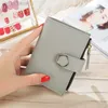 Wallets Women's bag small fresh short ladies wallet buckle pu leather solid color cute small wallet card holder clutch bag L220929