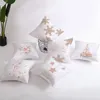 Feliz Navidad Funda de almohada Cojín Fundas de almohada Decoraciones navideñas para el hogar alces Copo de nieve Papá Noel Feliz Año Nuevo Decoración Regalo GCB