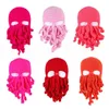 Cykelkepsar Masker Octopus Skägg Mössa Unisex Halloween Huvudbonader Vinter Varm Stickad Ull Skidmask Nyhet Rolig Fest Bläckfisk Skullies Beanie Presenter T220928