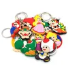 سلاسل مفاتيح نمط عشوائي PVC PVC Soft Rubber Cartoon anime key Ring Association Party Gift Whole6893722