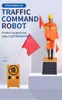 Robot de tr￡fico solar Muestras optoelectr￳nicas Simulaci￳n de robot de seguridad de alta velocidad Comando de seguridad de la polic￭a falso Dummy