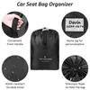 Car Organizer Seat Travel Bag Waterproof Easy Carry Adjustable Padded Straps Black