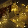 Strängar 6m 20 LED Big Globe lampor String Fairy Light Battery Powered Copper Wire Christmas Wedding Holiday Garland