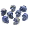 23mm naturliga kristallprydnader Figurine Gemstone Howlite Skulls Healing Stone For Feng Shui Home Decoration