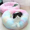 kennlar pennor husdjur hund katt lång plysch super mjuk säng färgglada runda sovande tvättbara soffa leveranser för s katter 220929