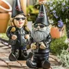 Decorações de jardim Locomotive Anão Bêbado Ricocete Gnomos Biquíni Fairy Garden Courtyard Crafts KIT