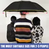 Umbrellas Big Top Quality Umbrella Windproof 3 Floding Double Cloth Strong Family Fun Outdoor Parapluie Rainproof Sun-proof Large Parasol 220929