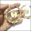 Ciondola il lampadario Nuovi orecchini ad anello grandi di bambù esagerati per le donne Acrilico oro chiaro Accessori chic geometrici Gioielli di moda Otzue