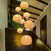 Lampade a sospensione Restauranti cinese lampadario del ristorante Bamboo Lampada intrecciata Zen Staircase Sala da t￨ Light Living Livingroom Ball Beauty Salon