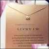 Pendant Necklaces Elephant Pendant Chocker Colar Necklaces Gold Sier With Card Necklace For Fashion Women Jewelry Lucky Us Drop Deliv Dhhtf