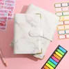 Macaron Marble Color A5 A6 6ring Binder PU Clip-on Notebook Leather Lower Leaf Cover Notebooks Journal Stationery