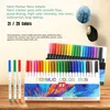 Markers 21/25 Color Permanent Acrylic Paint Marker Pens for Fabric Canvas Art Rock Painting Card Making Metal and Ceramics Glass 220929