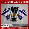 Fairings Kit Blue Stock Tank f￶r Suzuki RGV250 SAPC VJ21 RGVT250 RGV-250CC 88 89 BODYWORK 159NO.5 RGVT-250 RGV-250 PANEL RGVT RGV 250 CC 250CC 1988 1989 FAIRING KIT