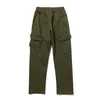 Brand topstoney pants Canvas Elastic Strap Pocket Embroidered Badge Men's Casual Cargo Pant