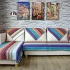 Chair Covers Proud Rose Couch Cover National Style Double-sided Sofa Towel Funda Stripe Armchair Bed Living Room