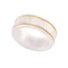 Złote męskie Pierścionki Women Designer Pierścienie biały czarny ceramiczny pierścionek luksus męski biżuteria