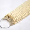 katoenen touwtje op knoop gebaseerde keratine indian remy haarverlenging korea geknoopt draadhaar