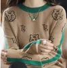 Женский свитер, вязаный тигр, роскошный GGity Letter, осень-зима, высокое качество, теплый модный свитер, топ