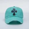 Unisex Street Dance Geometric Pattern Ball Cap Fashion Stingy Brim Hat Metal