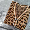Мужские свитера дизайнерские дизайнерские свитера мужские с двойной вышивкой вязаный кардиган с V-образным вырезом шерстяные мужские повседневные куртки женские пальто TB3J