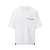 TB Browin thom t-shirt yaz moda markası giyim saf pamuk forması kısa kollu çizgili 4 çubuklu gündelik sweatshirt