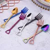 Koffie schade vork roestvrijstalen koffielepel roerende lepels huis creatieve keuken dineren flatware gereedschap gcb15874