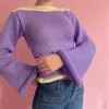 Damenpullover Herbst Winter 90er Jahre Vintage Strickpullover Gestreift Crimpen Kurze Pullover Schicke Frauen Kawaii Strickwaren Y2K Retro Streetwear 220929