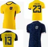 Ecuador 2022-23 Maglie da calcio di qualità tailandese Personalità Home Ywlow Away Online Store locale Yakuda L.Campana 9 Cifuentes 5 Plata 19 Hincapie 3 Valencia 13