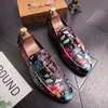 Moda Loafers Erkek Ayakkabı Lüks Retro Baskı Pu Tassel Slip-On İş Gündelik Düğün Günlük Ad302