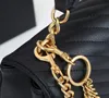 2022 Tote Purse Brand Luxury Shoulder Bag Black Retro Chain Nisch All-Match Trendy Design Temperament Cowhide