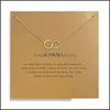 Pendant Necklaces Double Circle Choker Necklaces With Card Gold Sier Cross Pendant Necklace For Fashion Women Jewelry Karma Drop Deli Dhovf