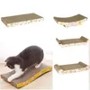 Cat Furniture Scratchers Pet Kitten Toys Scratching Board Pad Gegraven papier Kronteren karton Bescherming NIP 220928