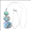 Collane con pendente Natural Zealand Abalone Shell Gem Stone Beads Collana con pendente Gioielli da donna N3641 Consegna di goccia 2021 Ne Carshop2006 Dhycn