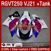 Fairings Kit & Tank For SUZUKI RGV250 SAPC VJ21 RGVT250 RGV-250CC 88 89 Bodywork 159No.14 RGVT-250 RGV-250 Panel RGVT RGV 250 CC 250CC 1988 1989 Fairing Kit rose blue stock