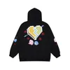 Hip Hop Zip Up Hoodie Sweatshirt Y2K Harajuku broderi Pixel M￶nster Pullover ￖverdimensionerad huva jacka Coat Fashion Loose Tops