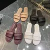 Designer slippers flat sandals diamond fashion shoes women's beach flip flops leather small shangar black large size 35-42