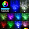 Gadżet LED Gadget Colorf Projektor Starry Sky Light Galaxy Bluetooth USB Voice Control Muzyka Nocna Romantyczna PRJ FANSUMMER DHHAH