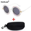 WarBlade Retro Round Sunglasses Women Luxury Brand Designer Bee Frame Circle Sun Glasses Fashion Female Eyewear Oculos De Sol 1219