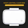 Interior Accessories LED Makeup Mirror Universal Car Mirrors Touch Switch Car-mounting Visor Cosmetics Supplies