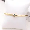 Bracelets de charme Moda Gold Bordas Breads Elastic Cadeir