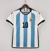 2022 2023 Argentina Soccer Jersey M E S S I Romero Dybala fans Player Version Aguero Maradona Football Shirt 22 23 män barn sätter enhetlig argentinsk di maria