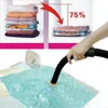 Storage Bags Vacuum Space Saving Bag With Valve Transparent Compression Quilt Cotton Clothes Home Organizer