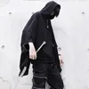 Sweats à capuche pour hommes Sweats HOUZHOU Noir Goth Sweat Capuche Été Techwear Gothique Darkwear Sweat À Capuche Streetwear Hip Hop Harajuku 220929